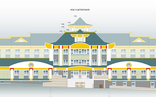 Проект конструкций фасадов для Центра Восточной медицины на Верхней Березовке (г. Улан-Удэ)